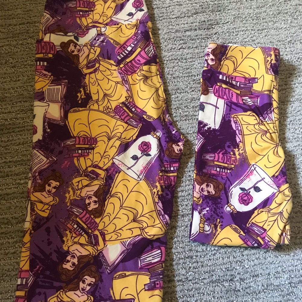 Lularoe Disney Belle Mommy and me Set os/Sm